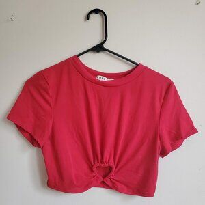 Cute Red top with heart cut out